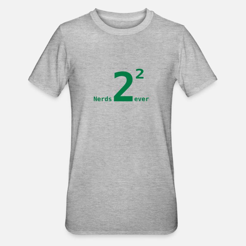 Nerds for ever - Unisex Polycotton T-Shirt - Grau meliert