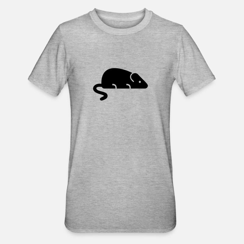 Mouse - Unisex Polycotton T-Shirt - heather grey