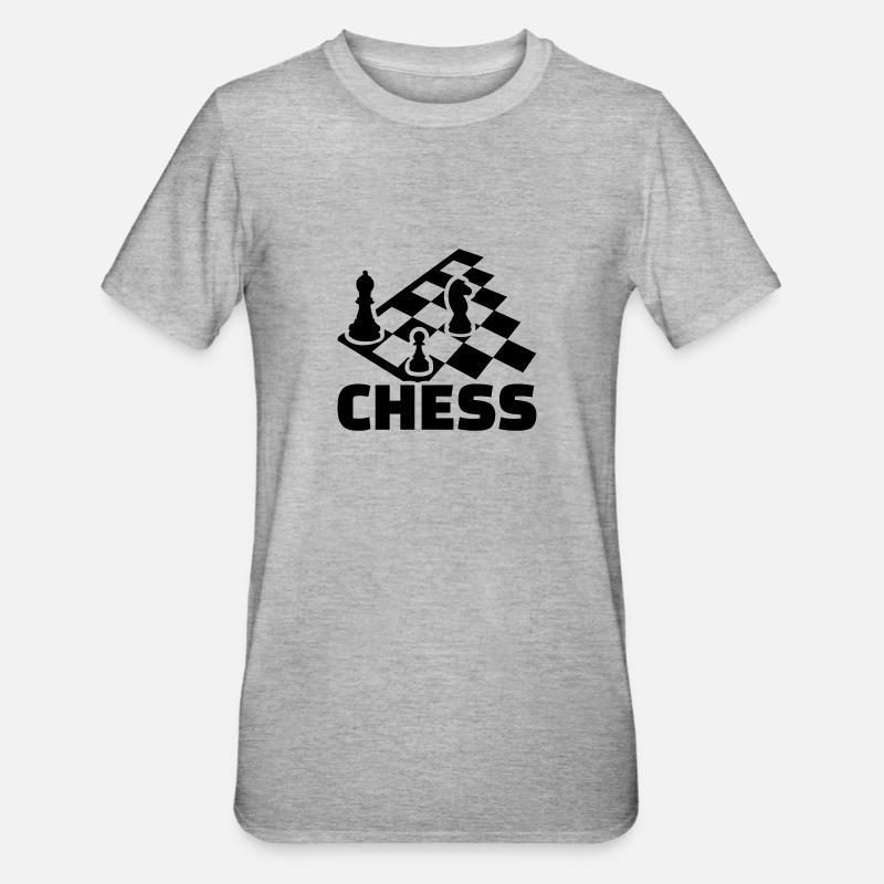 Chess - T-shirt polycoton Unisexe - gris chiné