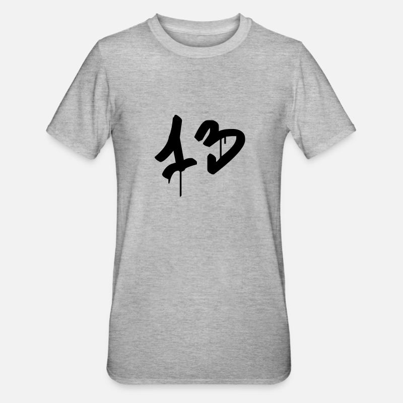 Graffiti: 13 - T-shirt polycoton Unisexe - gris chiné