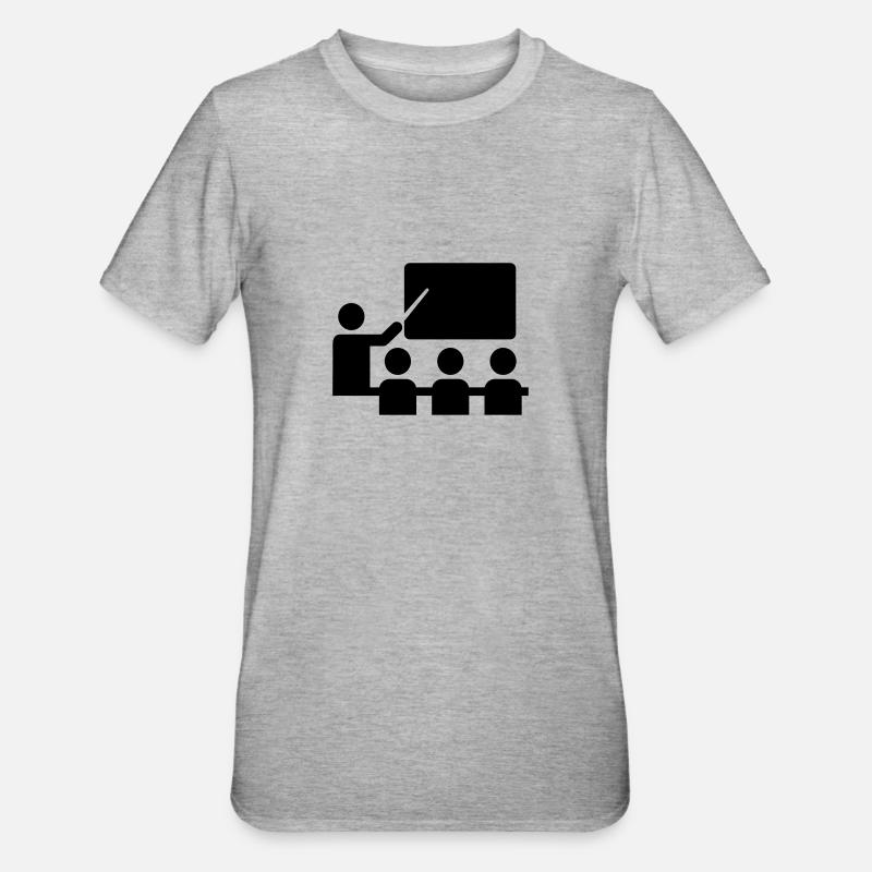 École - T-shirt polycoton Unisexe - gris chiné