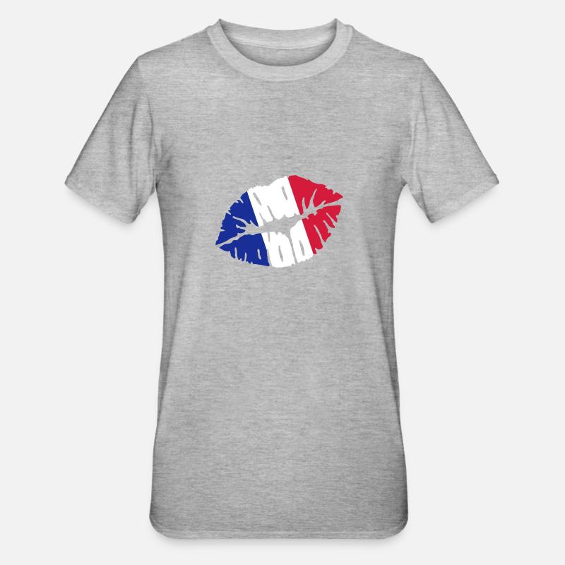 France - T-shirt polycoton Unisexe - gris chiné