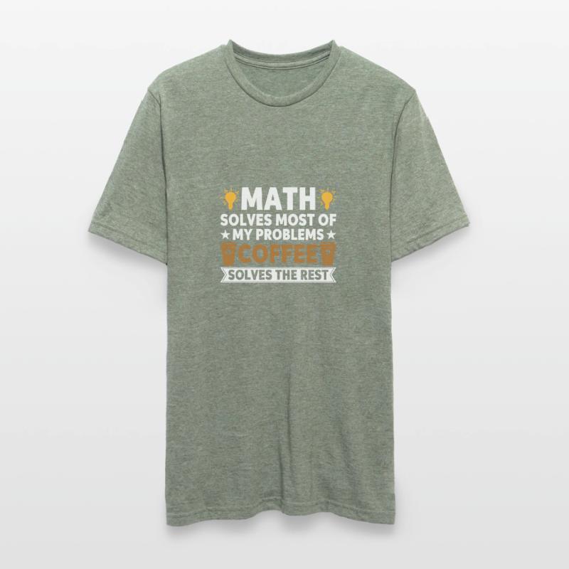 Math solves my problems, coffee solves the rest Unisex Polycotton T-Shirt