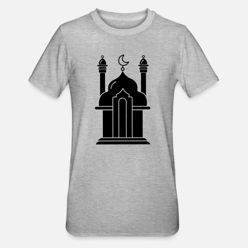 Moschee religiöses Bethaus 000 - Unisex Polycotton T-Shirt - Grau meliert