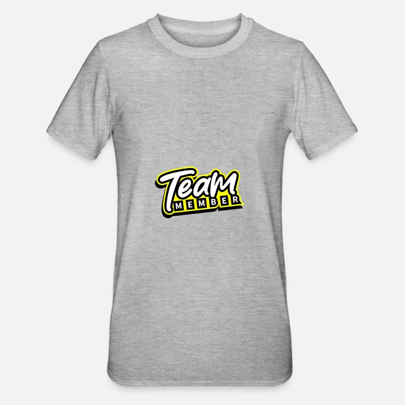 Team Mitglied - Unisex Polycotton T-Shirt - Grau meliert