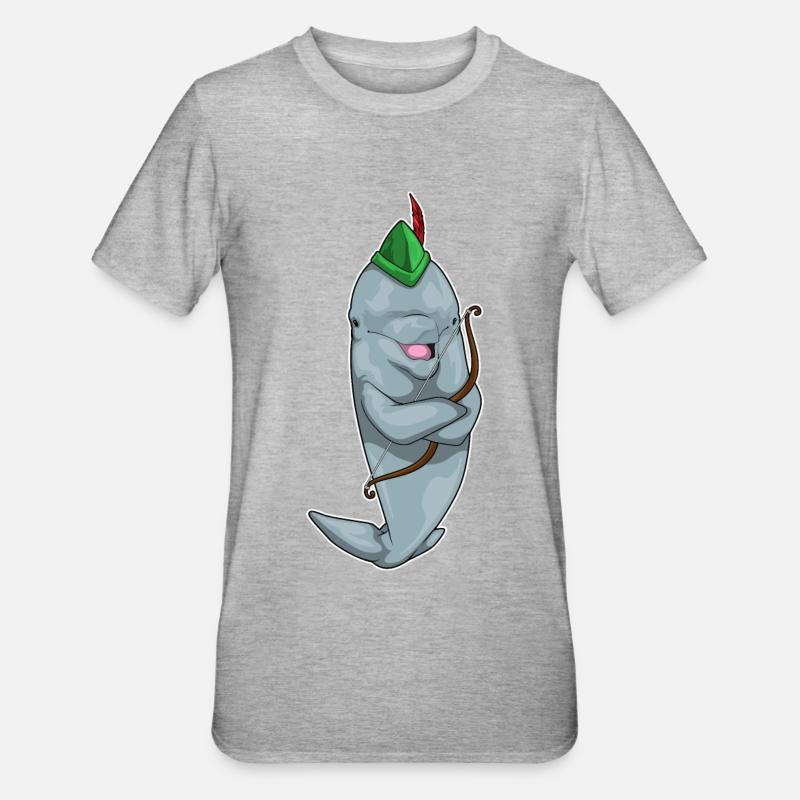 Arc de dauphin - T-shirt polycoton Unisexe - gris chiné