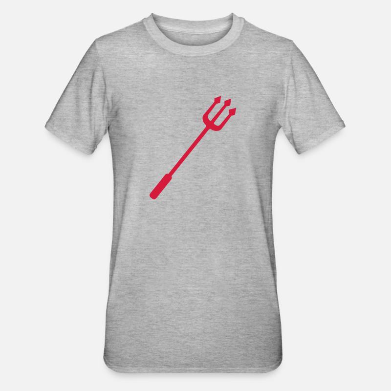 Trident - T-shirt polycoton Unisexe - gris chiné