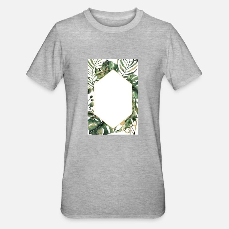 Customizable Poster - Botany Style - Unisex Polycotton T-Shirt - heather grey