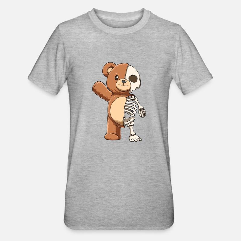 Orso Scheletro Anatomia Orsi per un orso - Maglietta unisex, mix cotone e poliestere - grigio melange