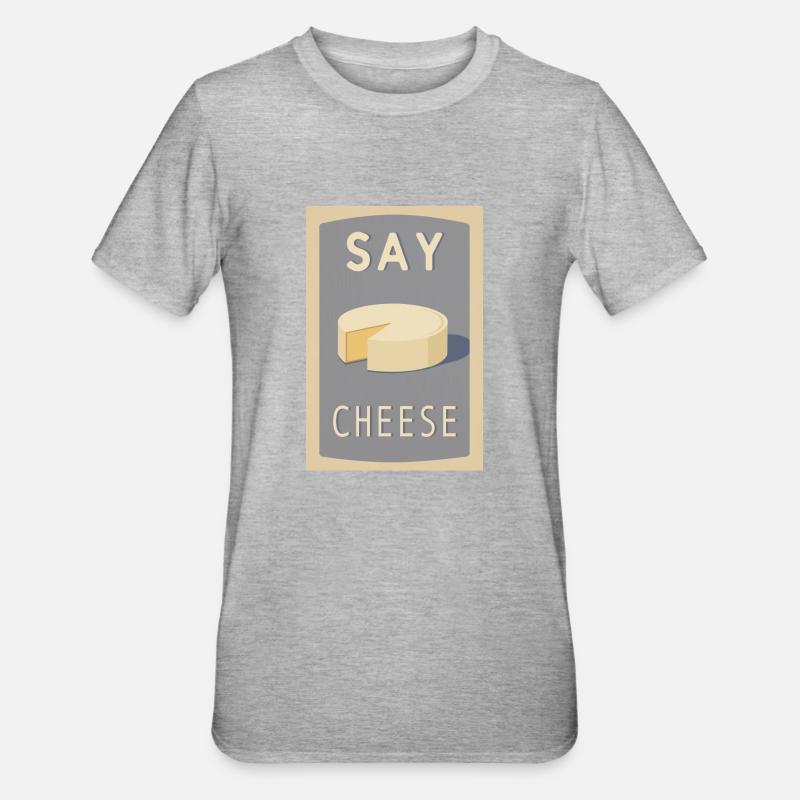 Dites fromage - T-shirt polycoton Unisexe - gris chiné