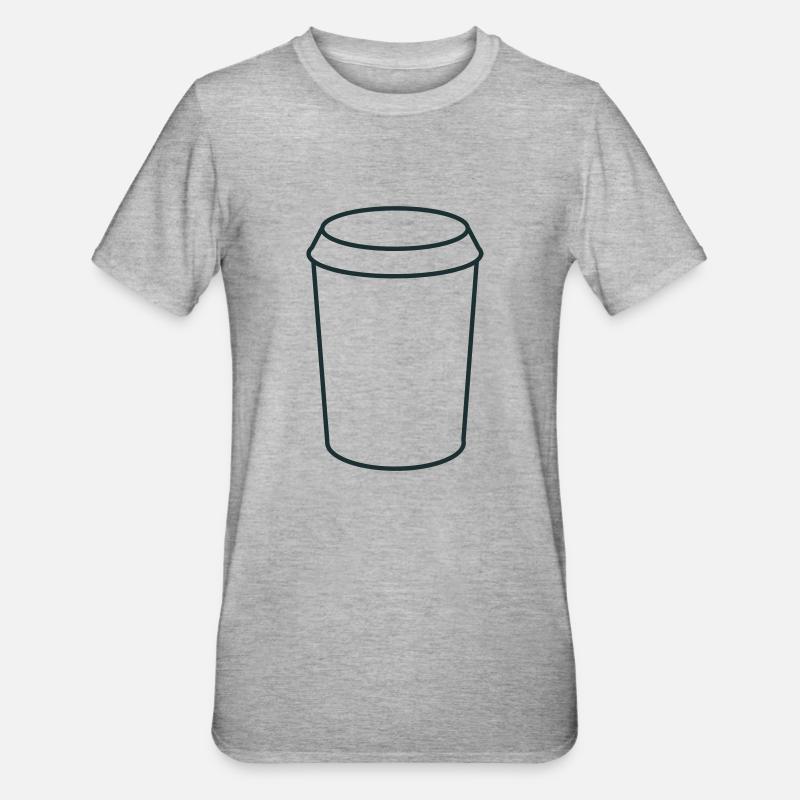 basic coffee cup - Unisex Polycotton T-Shirt - heather grey