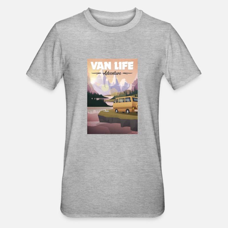 van life - T-shirt polycoton Unisexe - gris chiné