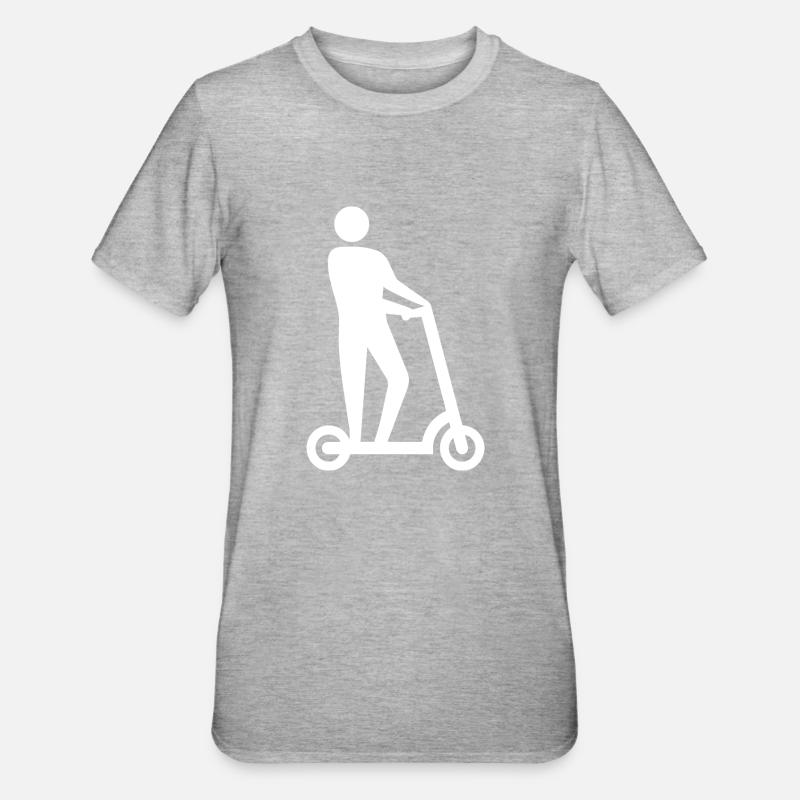 E-Scooter E-Roller Scooter - T-shirt polycoton Unisexe - gris chiné