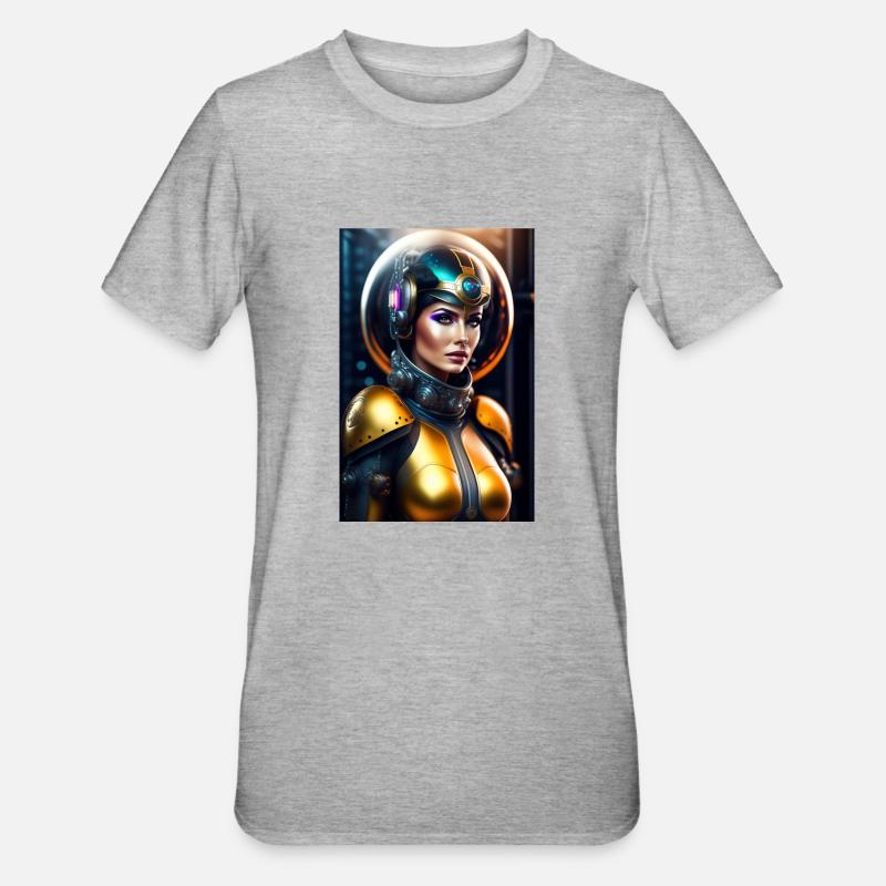 Fille de l’espace - T-shirt polycoton Unisexe - gris chiné