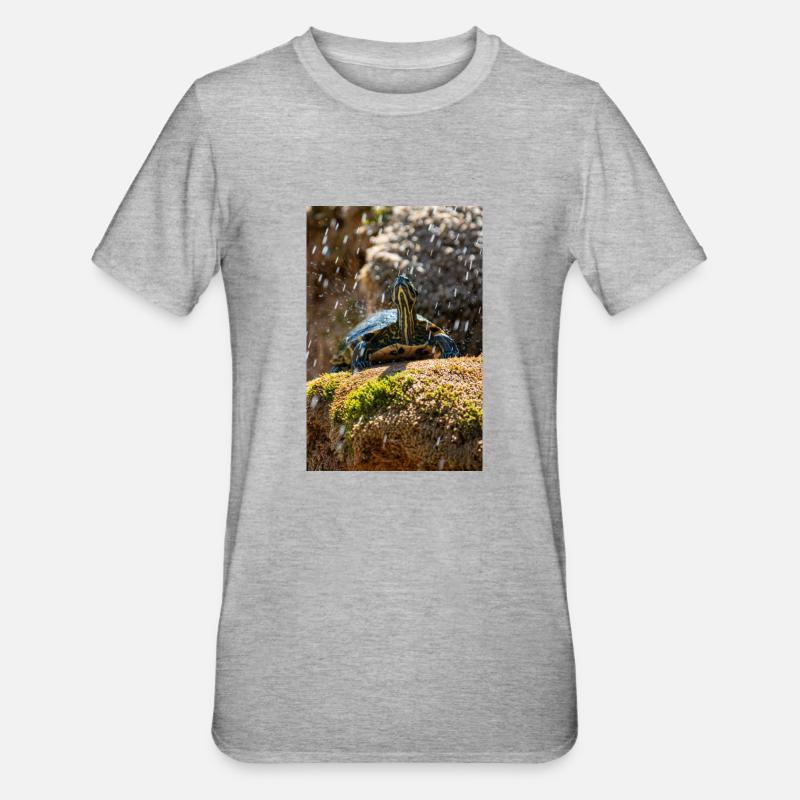 Yellow-bellied slider Trachemys scripta scripta - Unisex Polycotton T-Shirt - heather grey