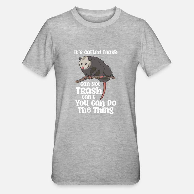 It's Called Trash Can - Unisex Polycotton T-Shirt - Grau meliert