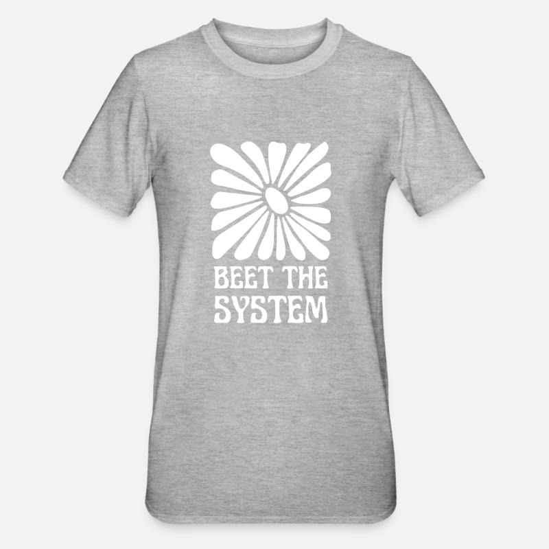 Betterave le système - T-shirt polycoton Unisexe - gris chiné