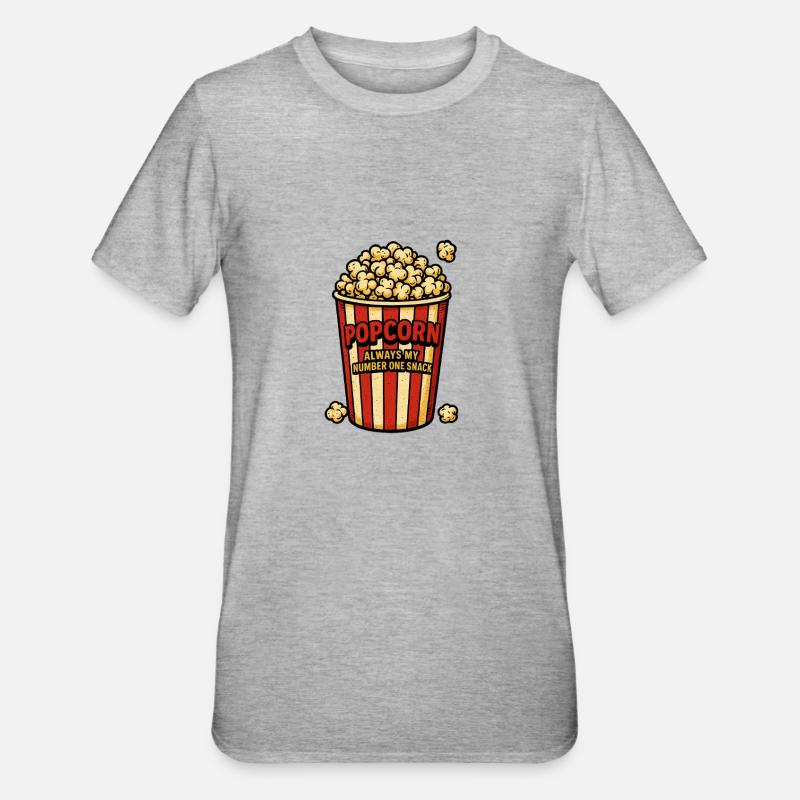 POP-CORN - T-shirt polycoton Unisexe - gris chiné