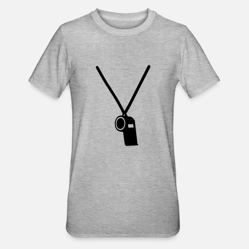 Pfeife - Unisex Polycotton T-Shirt - Grau meliert
