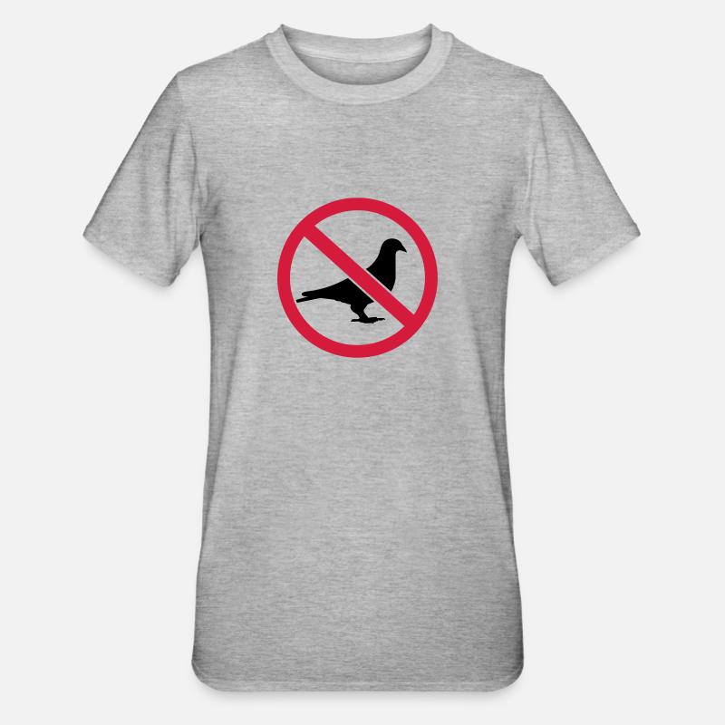 Taube - Unisex Polycotton T-Shirt - Grau meliert
