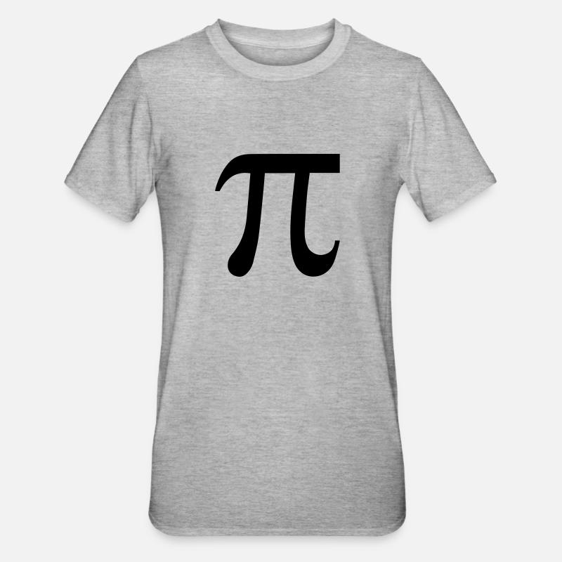 Pi - Unisex Polycotton T-Shirt - Grau meliert