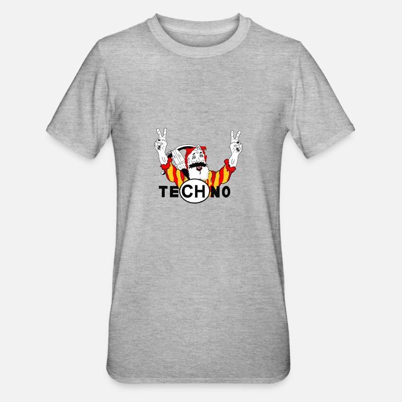 Techno, Wiltsch, Frech, Suisse - T-shirt polycoton Unisexe - gris chiné