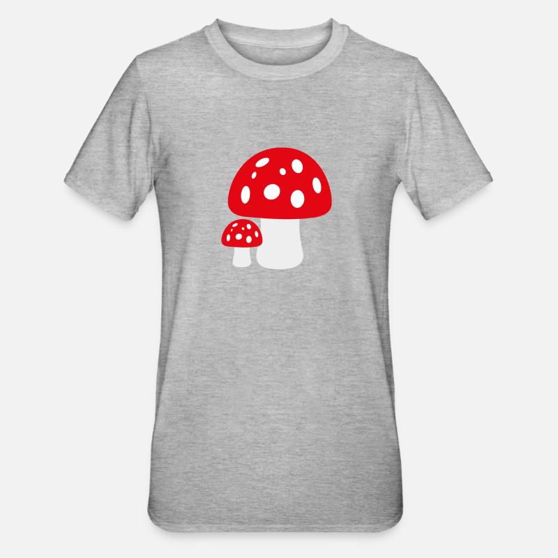 Toadstool - Unisex Polycotton T-Shirt - heather grey