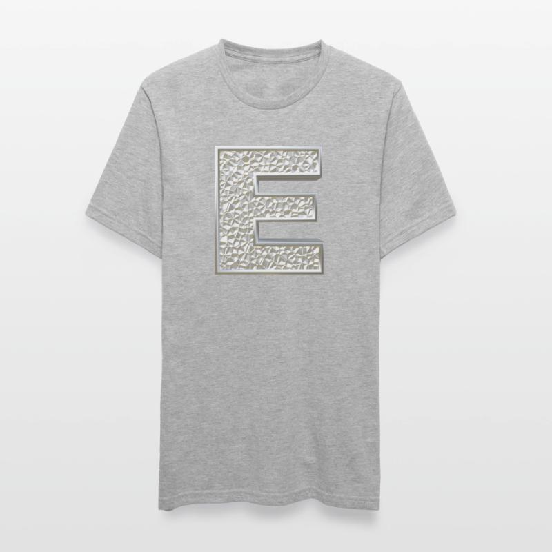 E, letter, letter E, initial, initial E, monogram, Unisex Polycotton T-Shirt