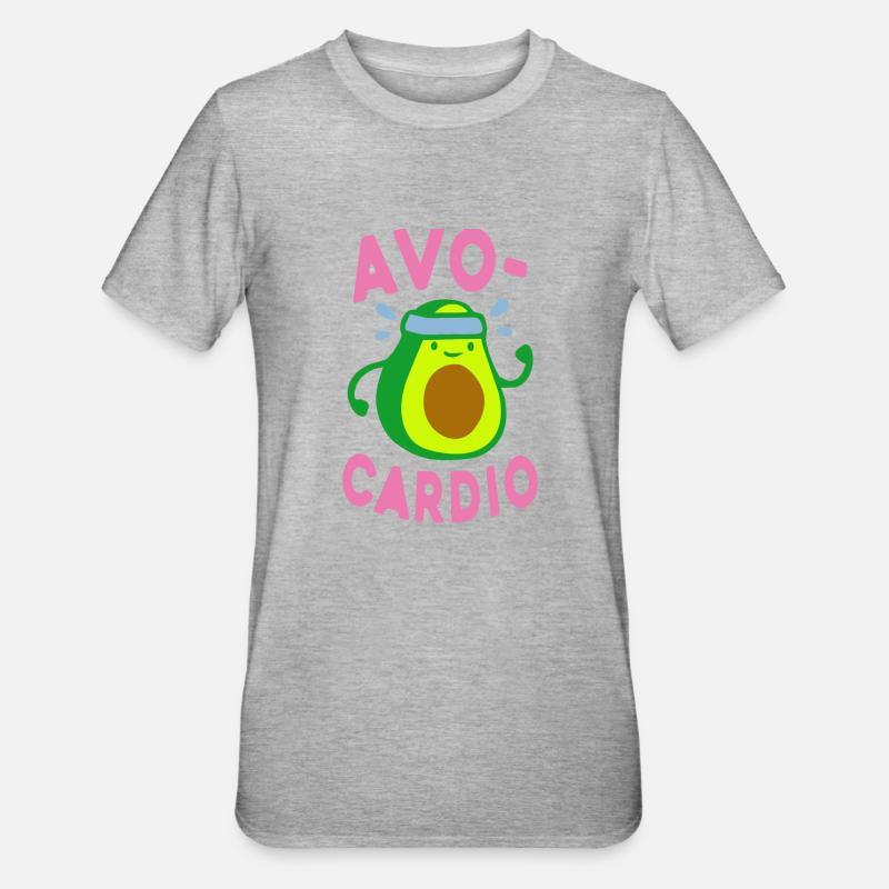AVOCARDIO - T-shirt polycoton Unisexe - gris chiné
