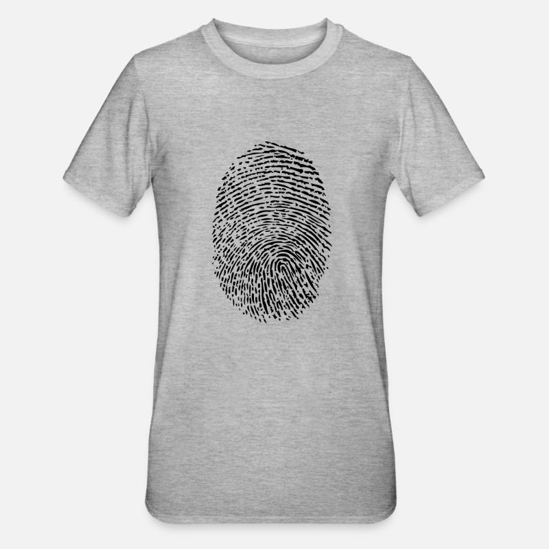 empreinte digitale - T-shirt polycoton Unisexe - gris chiné