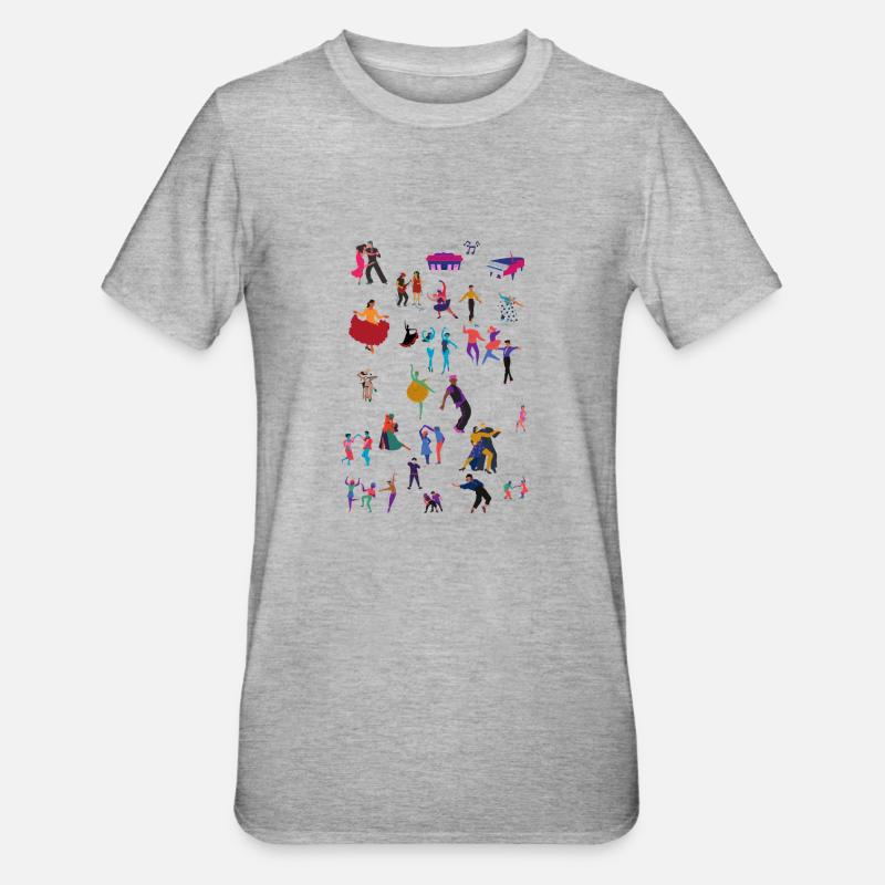 Tanzen - Unisex Polycotton T-Shirt - Grau meliert
