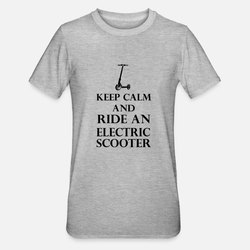 E-Scooter E-Roller Scooter - T-shirt polycoton Unisexe - gris chiné