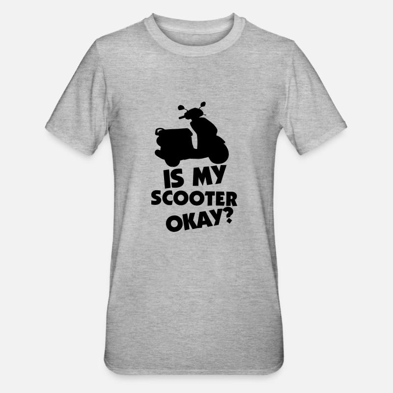 E-Scooter Roller Scooter - T-shirt polycoton Unisexe - gris chiné