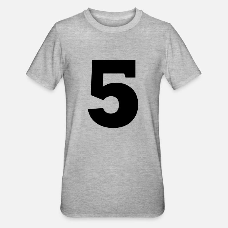 5 - T-shirt polycoton Unisexe - gris chiné