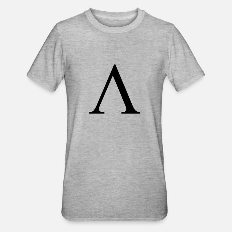 Lambda - Unisex Polycotton T-Shirt - heather grey