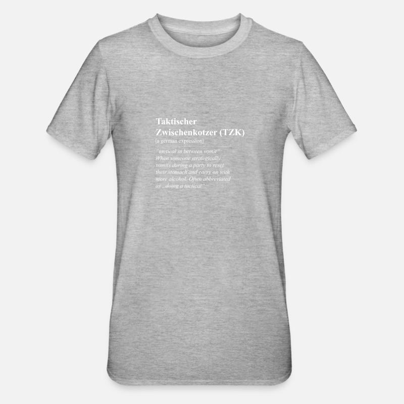 Tactical Interjection Funny Phrase - Unisex Polycotton T-Shirt - heather grey