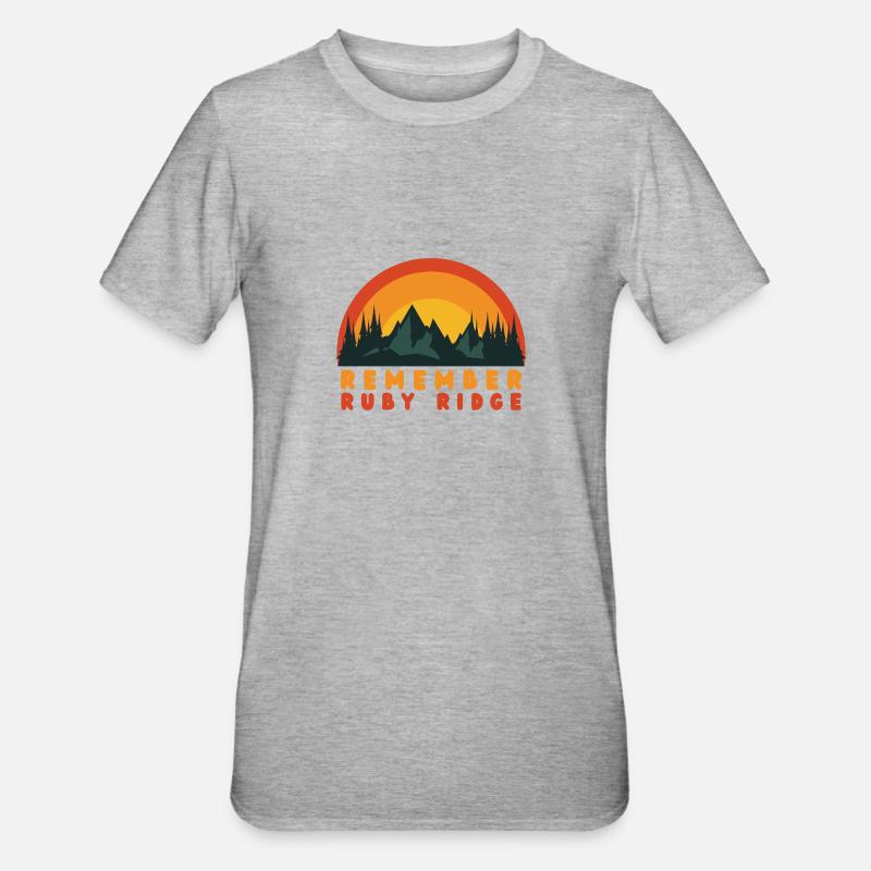 Remember Ruby Ridge Gun Rights - Unisex Polycotton T-Shirt - heather grey