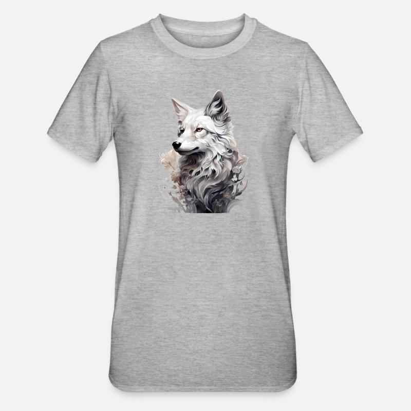 Polarfuchs - Unisex Polycotton T-Shirt - Grau meliert