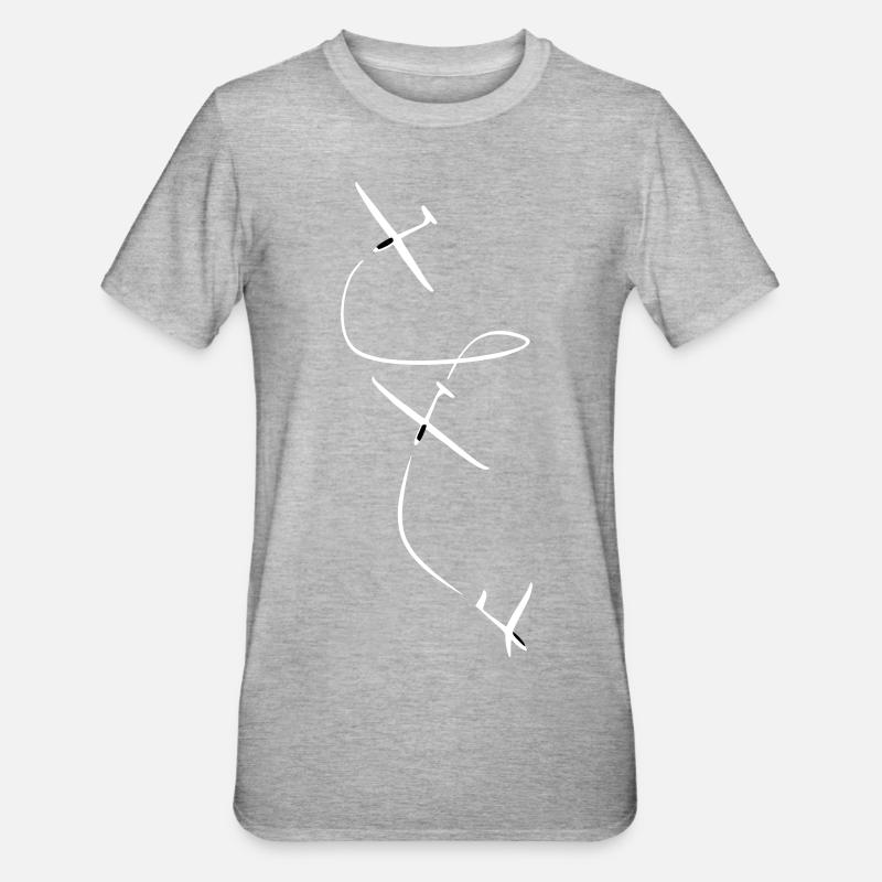 Glider Gliding Gliding Glider - Unisex Polycotton T-Shirt - heather grey