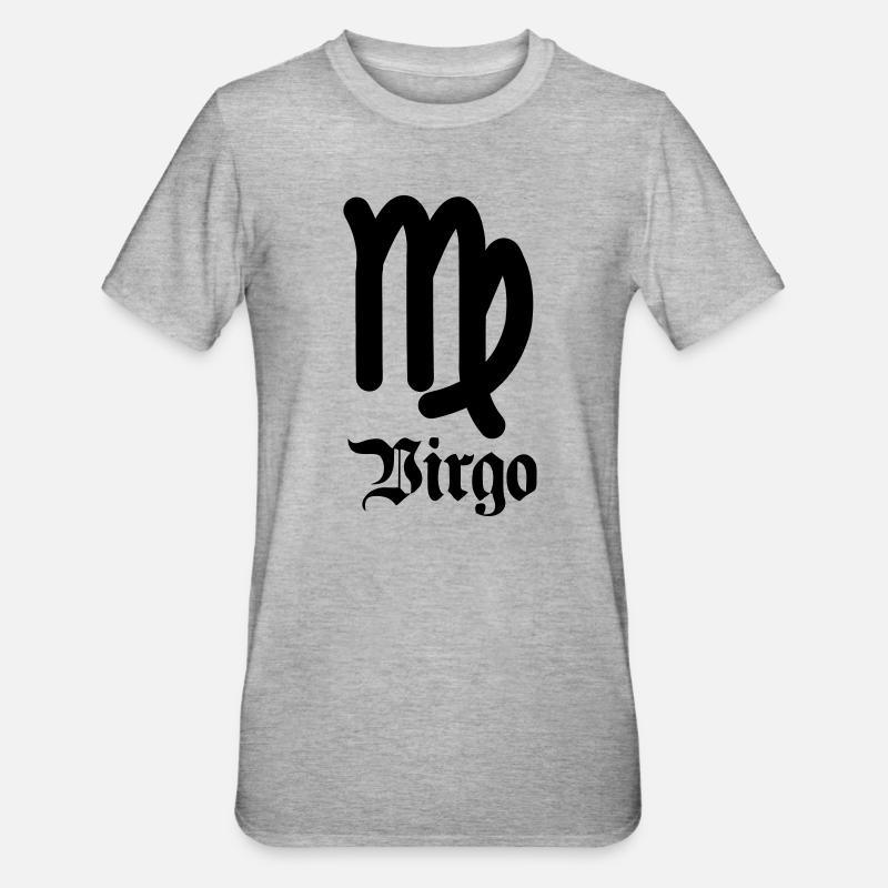 Sternzeichen Jungfrau - Unisex Polycotton T-Shirt - Grau meliert