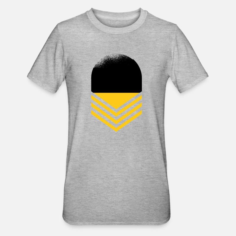 Drapeau du Bade-Wurtemberg Heimat Stuttgart - T-shirt polycoton Unisexe - gris chiné