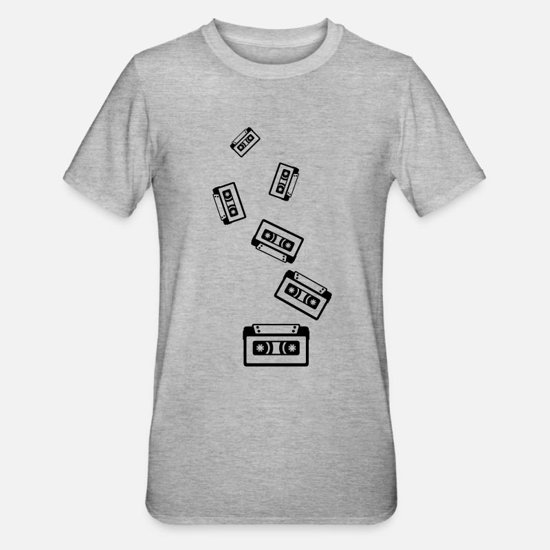 Symbole de cassette - T-shirt polycoton Unisexe - gris chiné