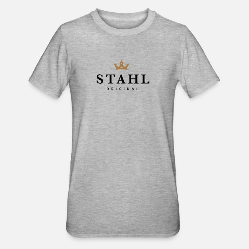 Stahl - Unisex Polycotton T-Shirt - Grau meliert