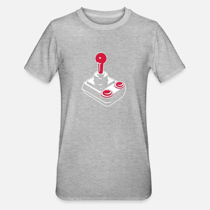 Joystick (b2a) - Unisex Polycotton T-Shirt - Grau meliert