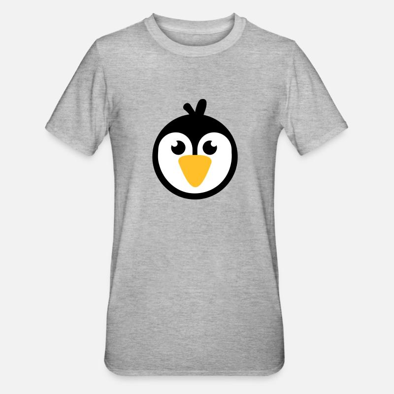 Pinguin - Unisex Polycotton T-Shirt - Grau meliert