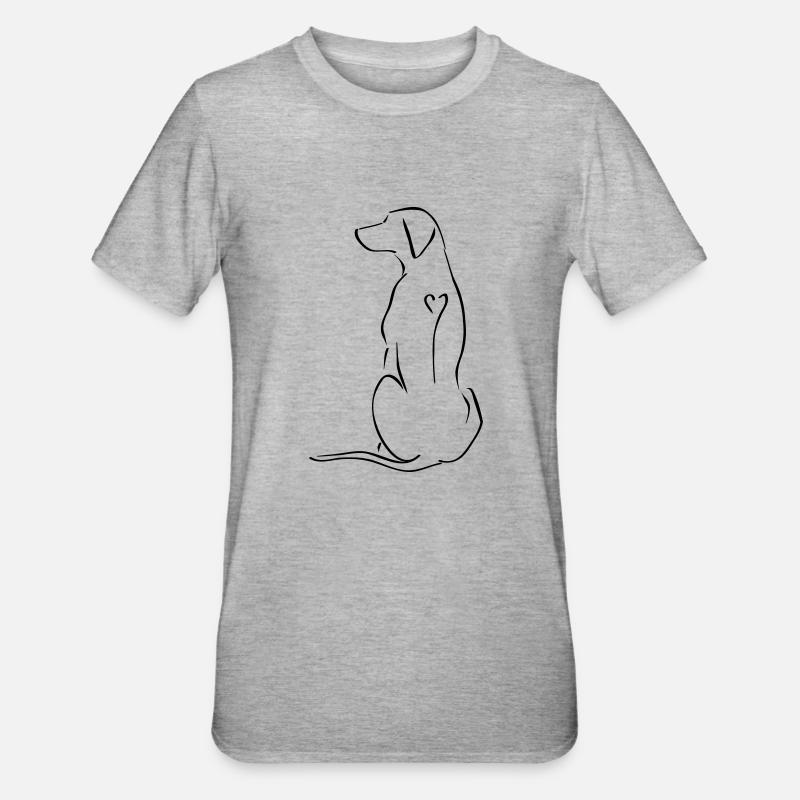 Ridgeback in Not Logo Single Hund - Unisex Polycotton T-Shirt - Grau meliert