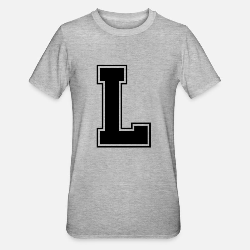 l_symbol - T-shirt polycoton Unisexe - gris chiné