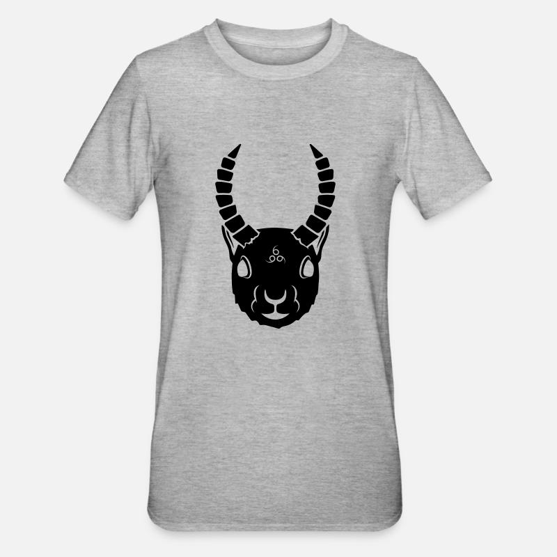 Dämonisches Eichhörnchen - Unisex Polycotton T-Shirt - Grau meliert