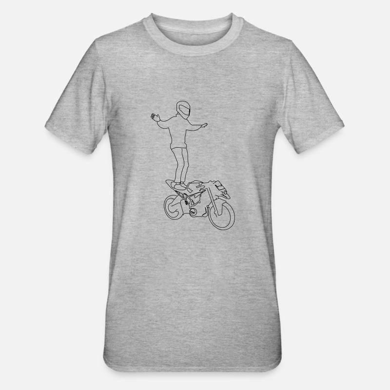 Lebensdauer - Unisex Polycotton T-Shirt - Grau meliert