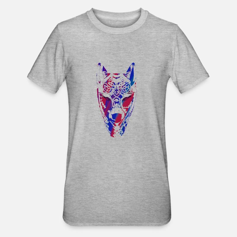 Wolf, Wikinger, germanen, asgard, midgard,valhalla - Unisex Polycotton T-Shirt - Grau meliert